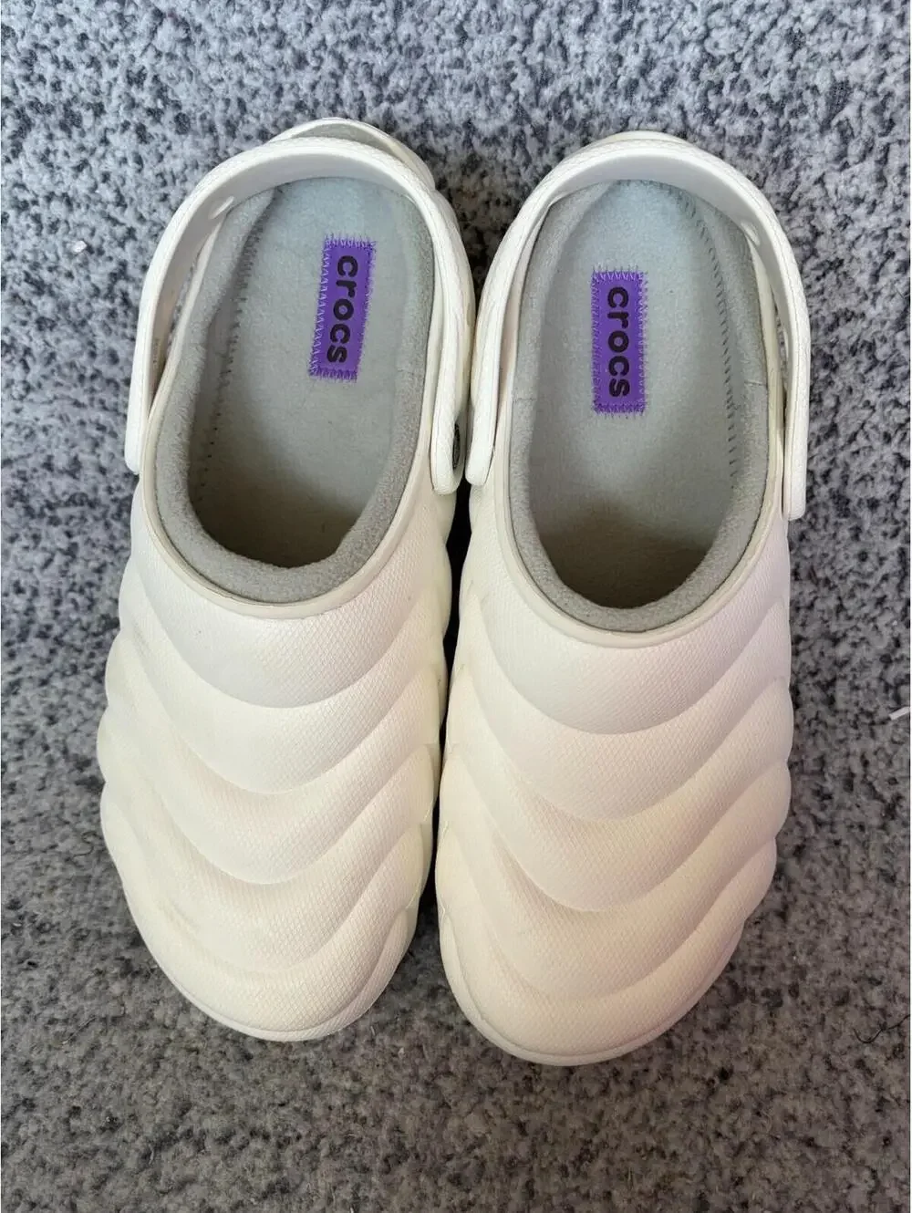 Crocs Classic Cozzzy Clog White Fleece Lined Men's 13 Women's 15